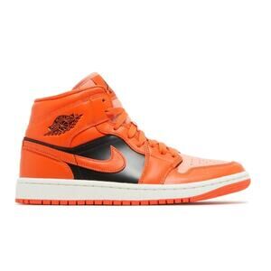 Nike Air Jordan 1 Mid SE 'Rush Orange' Women's Midtop Sneaker, sz 9.5
